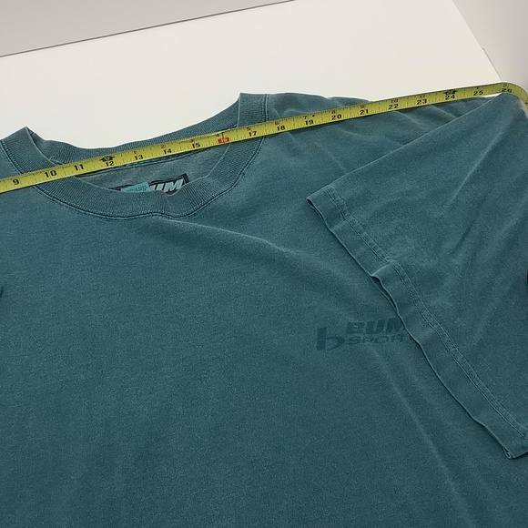 B.U.M. Sport men's vintage short sleeve t-shirt XL green logo front/back - Picture 8 of 14